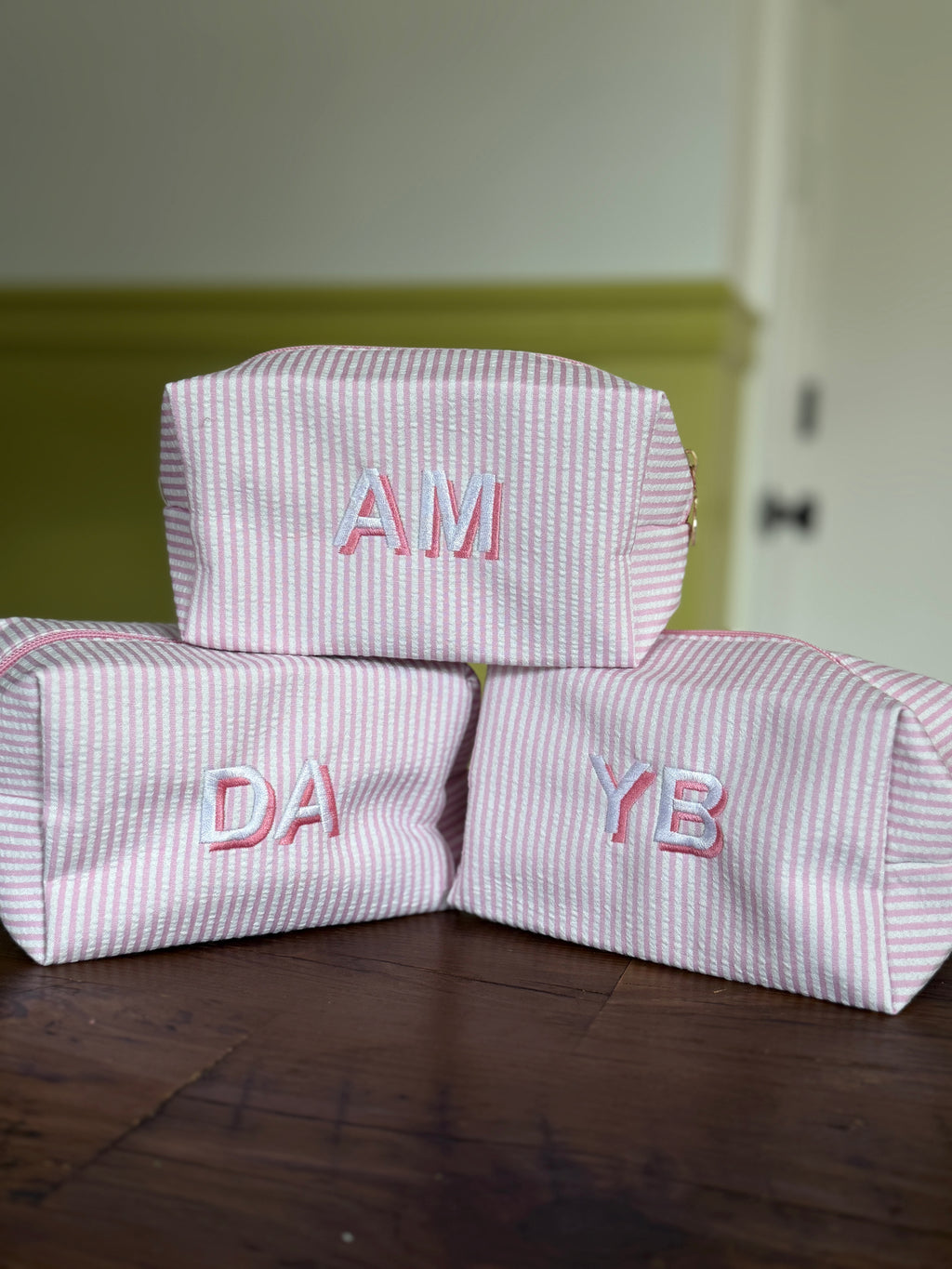 CUSTOM Embroidered Zippered Cosmetic Bag