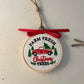 Embroidered Holiday Embroidery Hoop Ornament