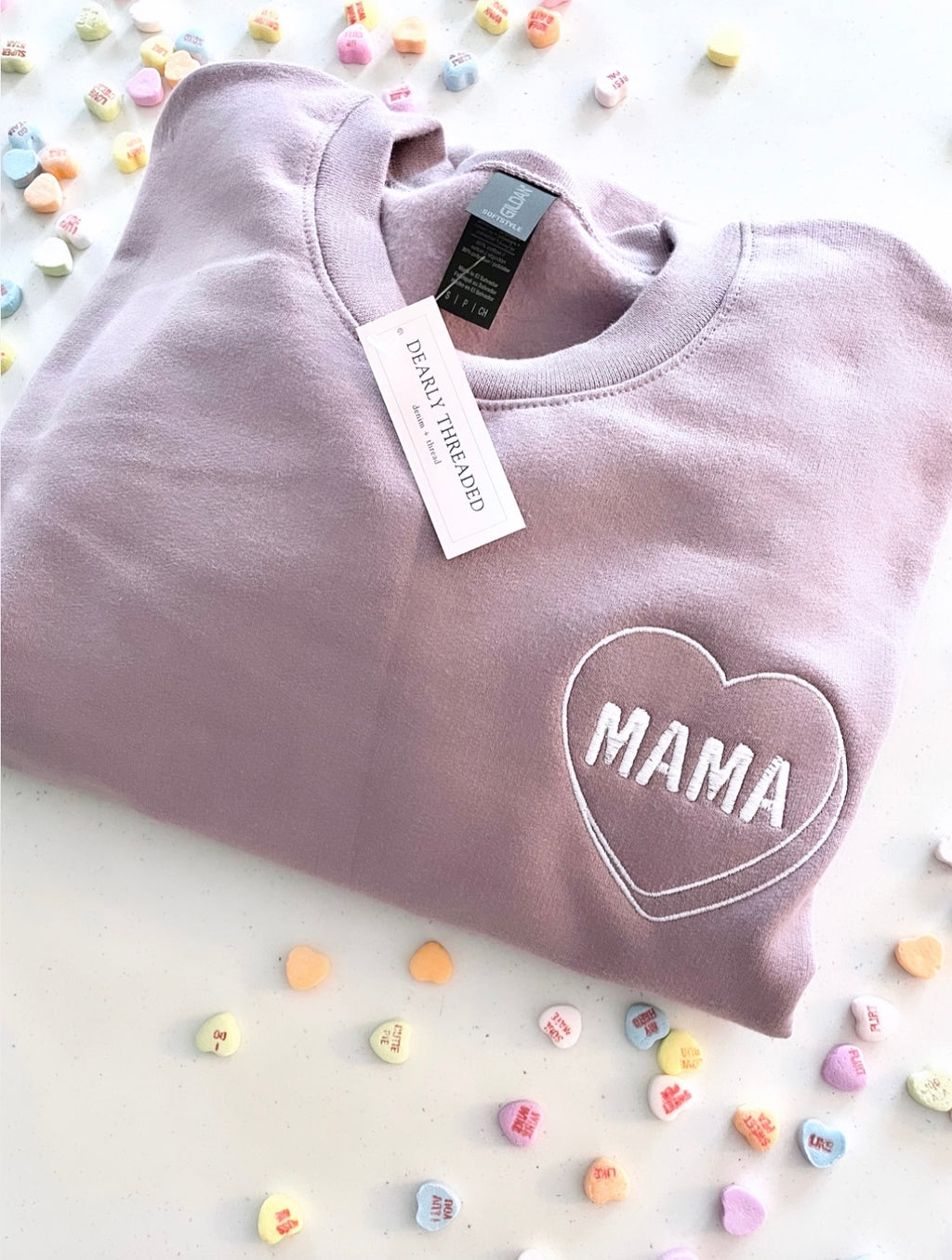 Personalized Candy Heart Paragon Crewneck Sweatshirt