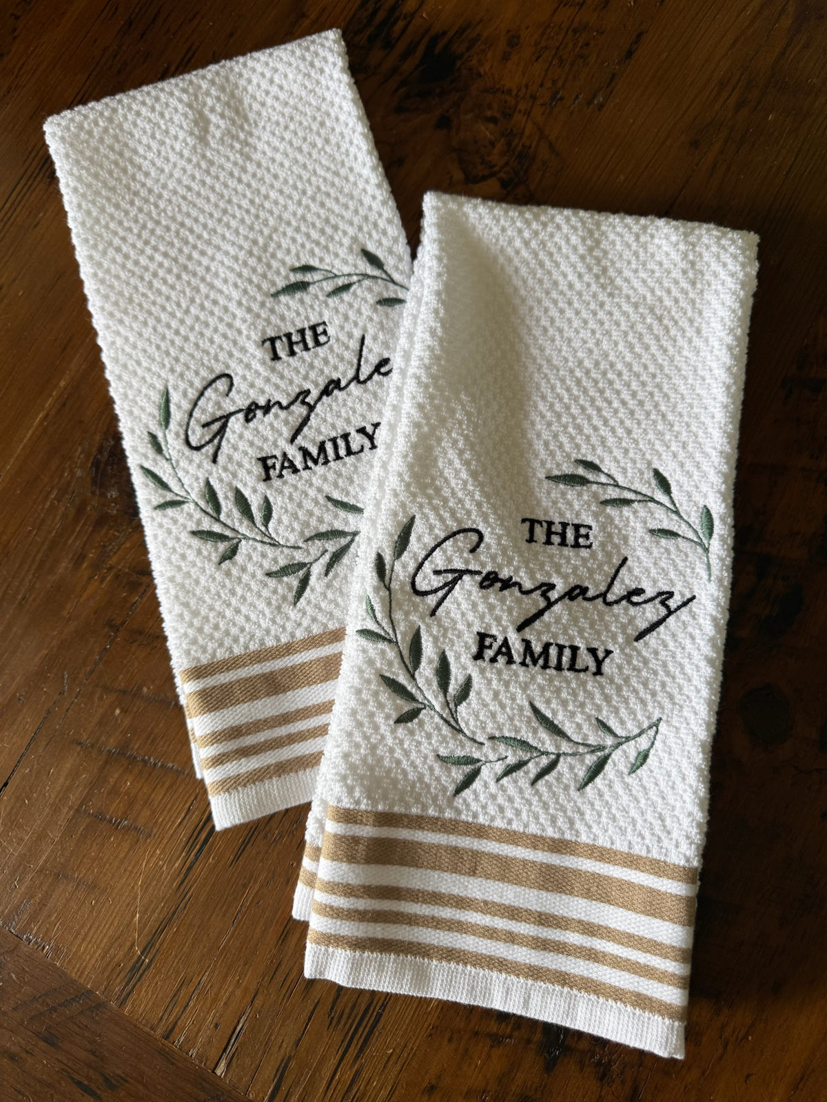 Custom Embroidered Family Kitchen Towel
