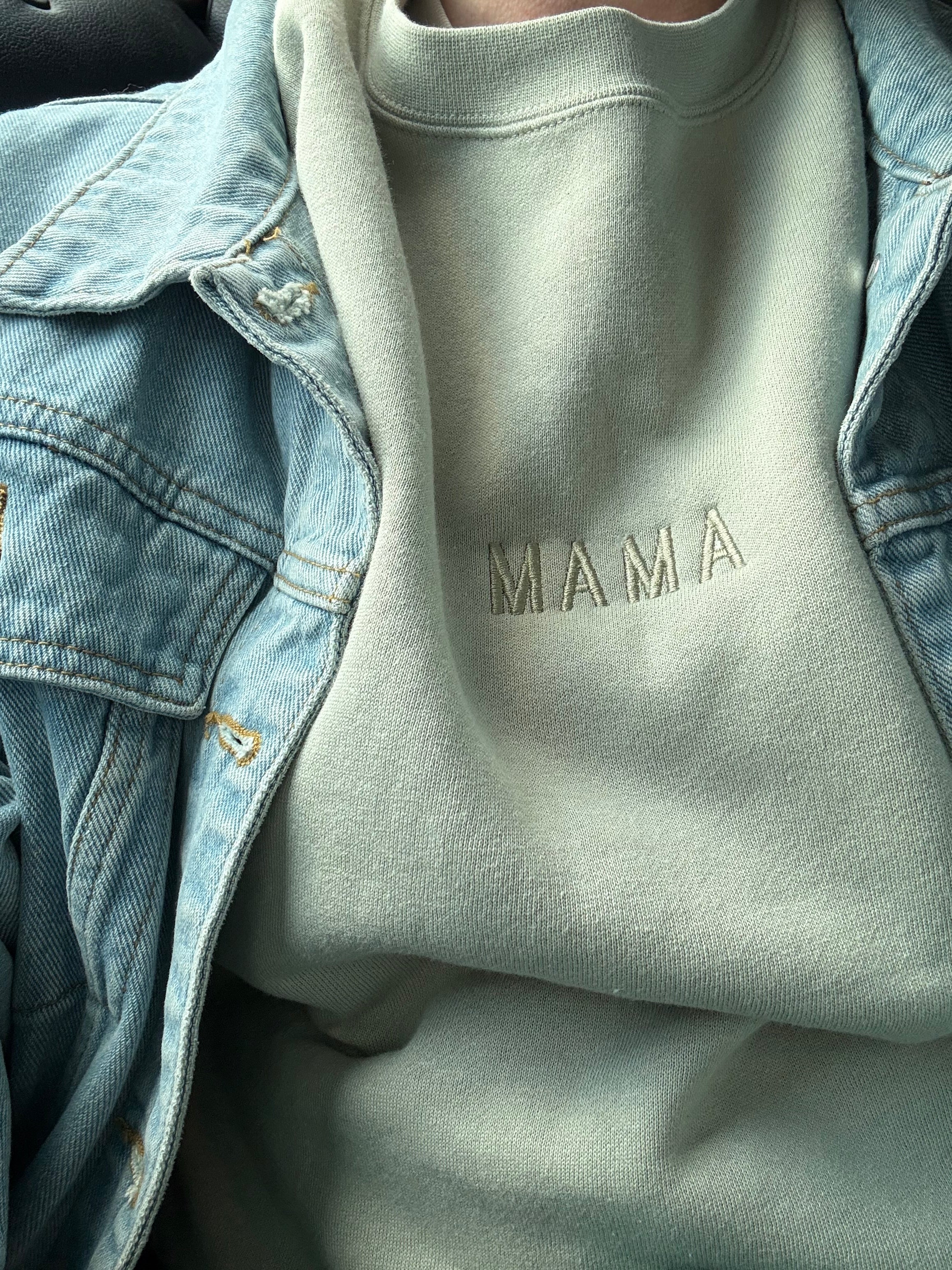 Dusty Sage MAMA Crewneck