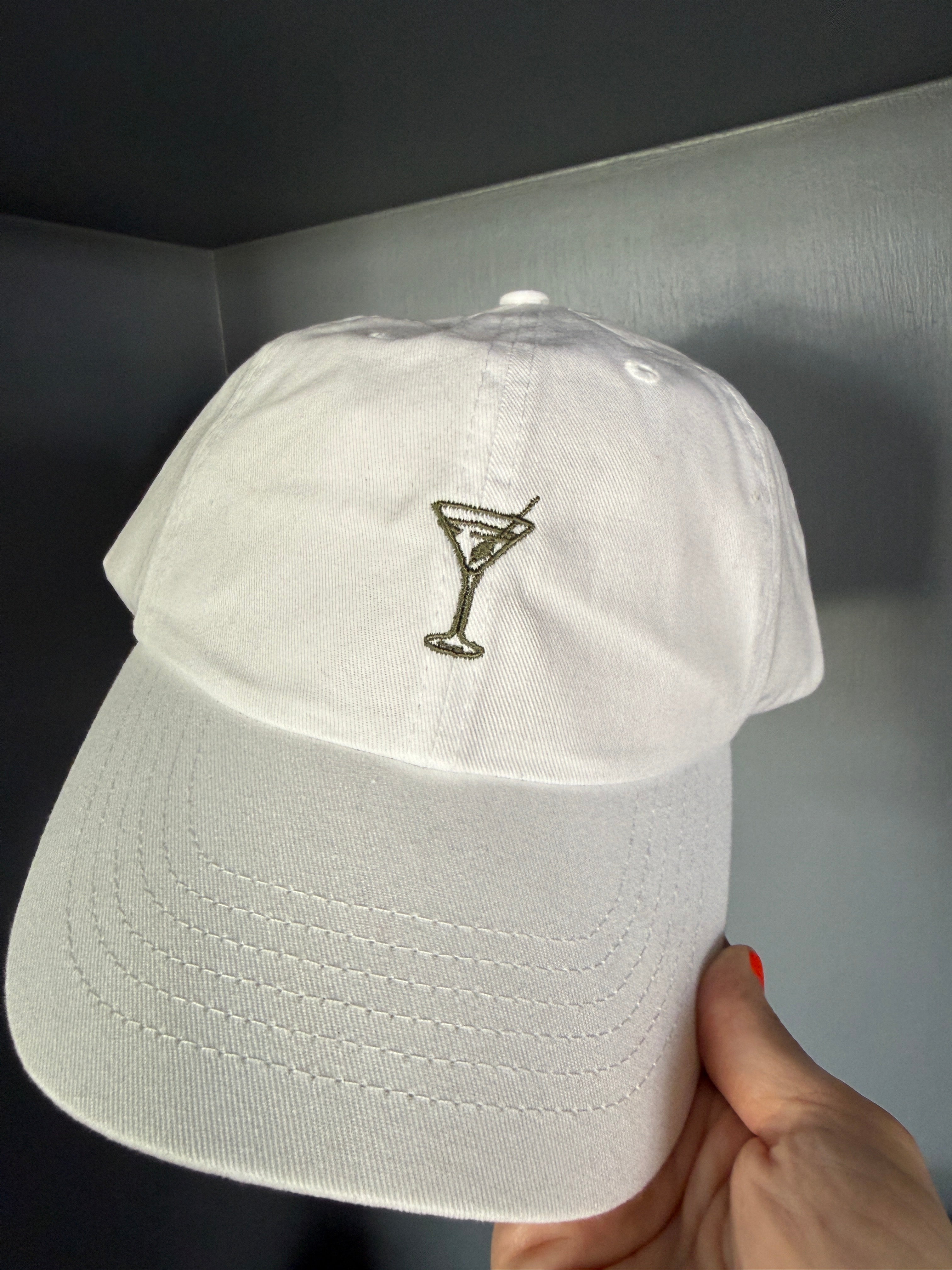 Embroidered Martini Bachelorette Hats