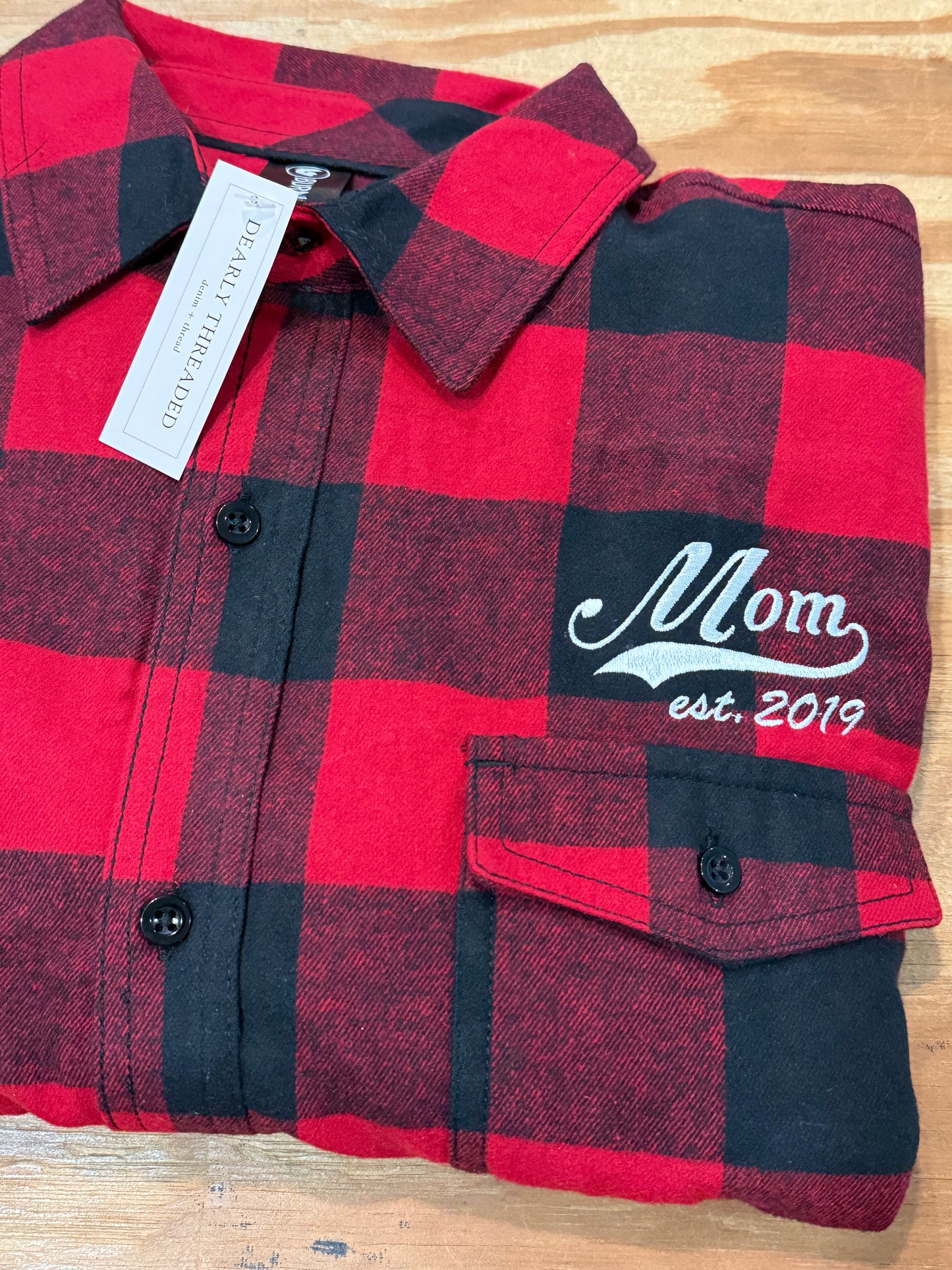 Embroidered Grandpa Flannel Shirt