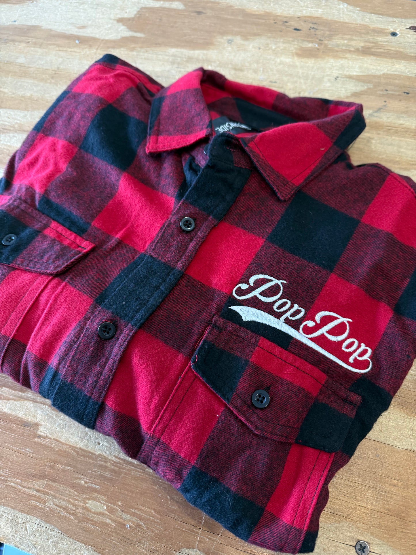 Embroidered Grandpa Flannel Shirt