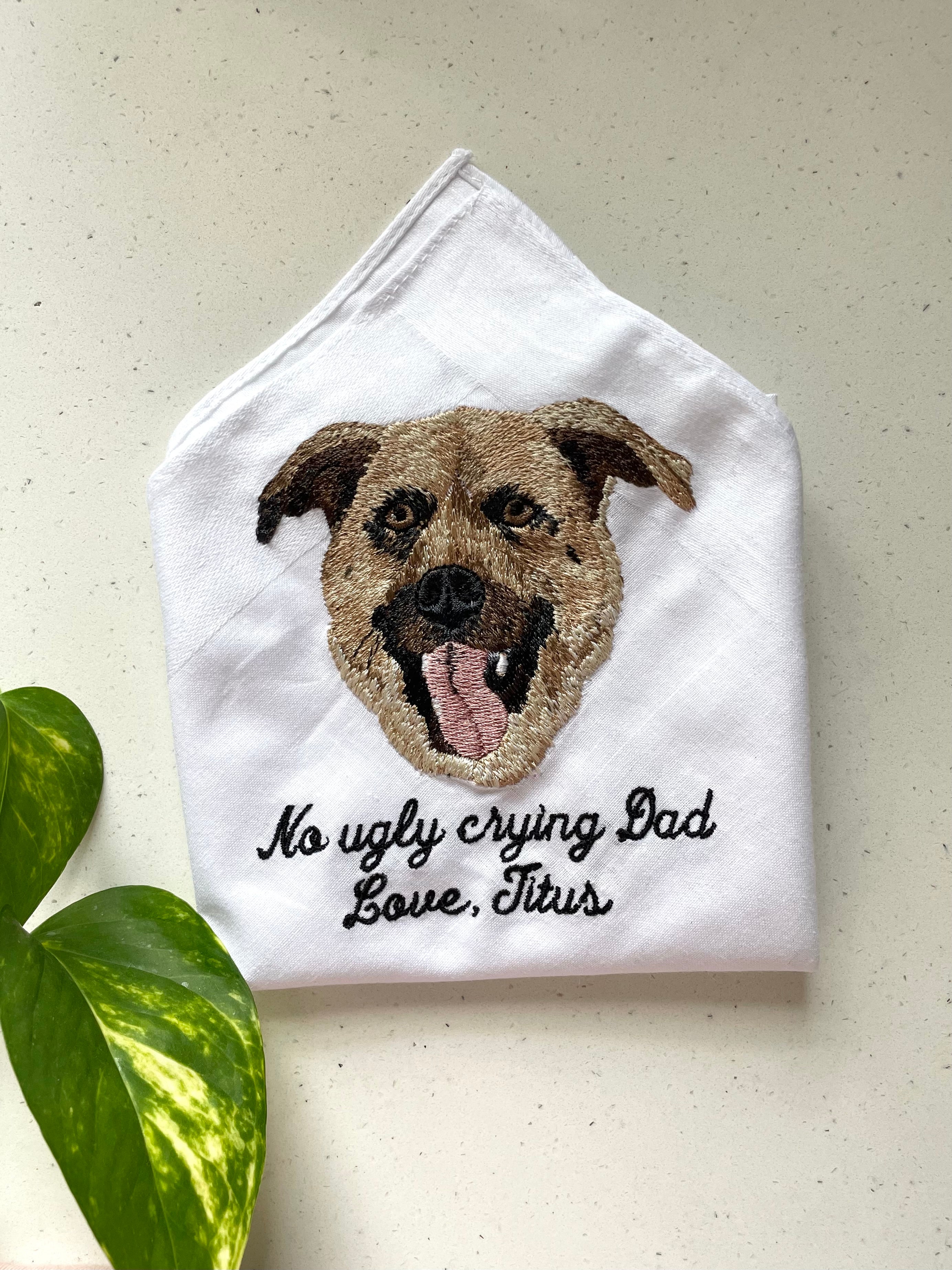 Custom Pet Portrait Pocket Square