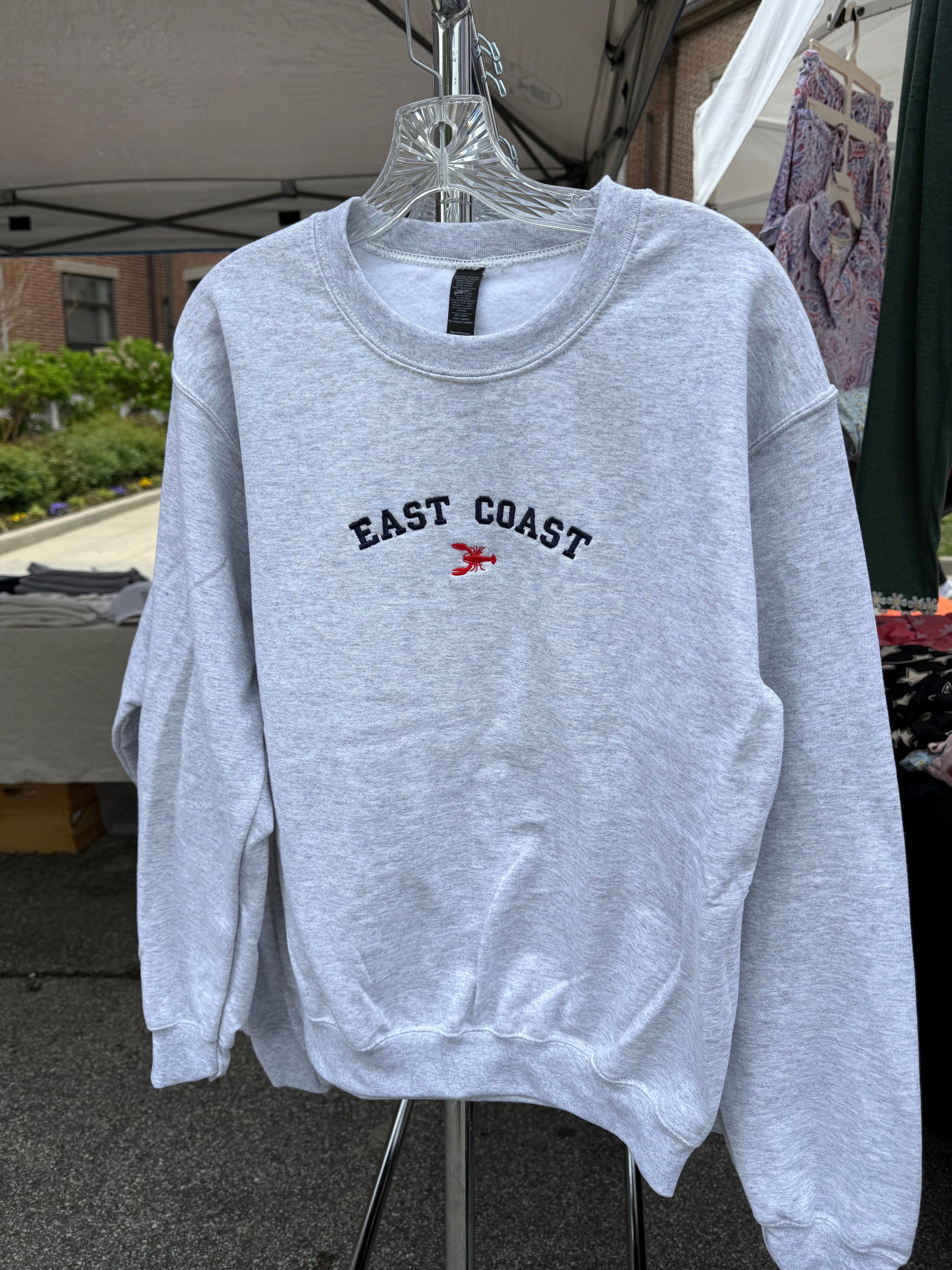 Embroidered EAST COAST Unisex Crewneck