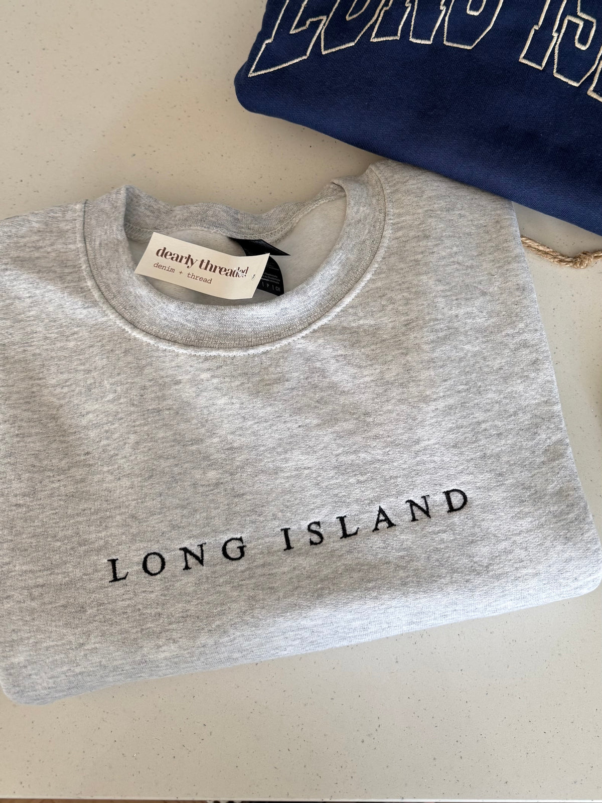 Unisex Ash Grey Long Island Crewneck