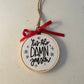 Embroidered Holiday Embroidery Hoop Ornament