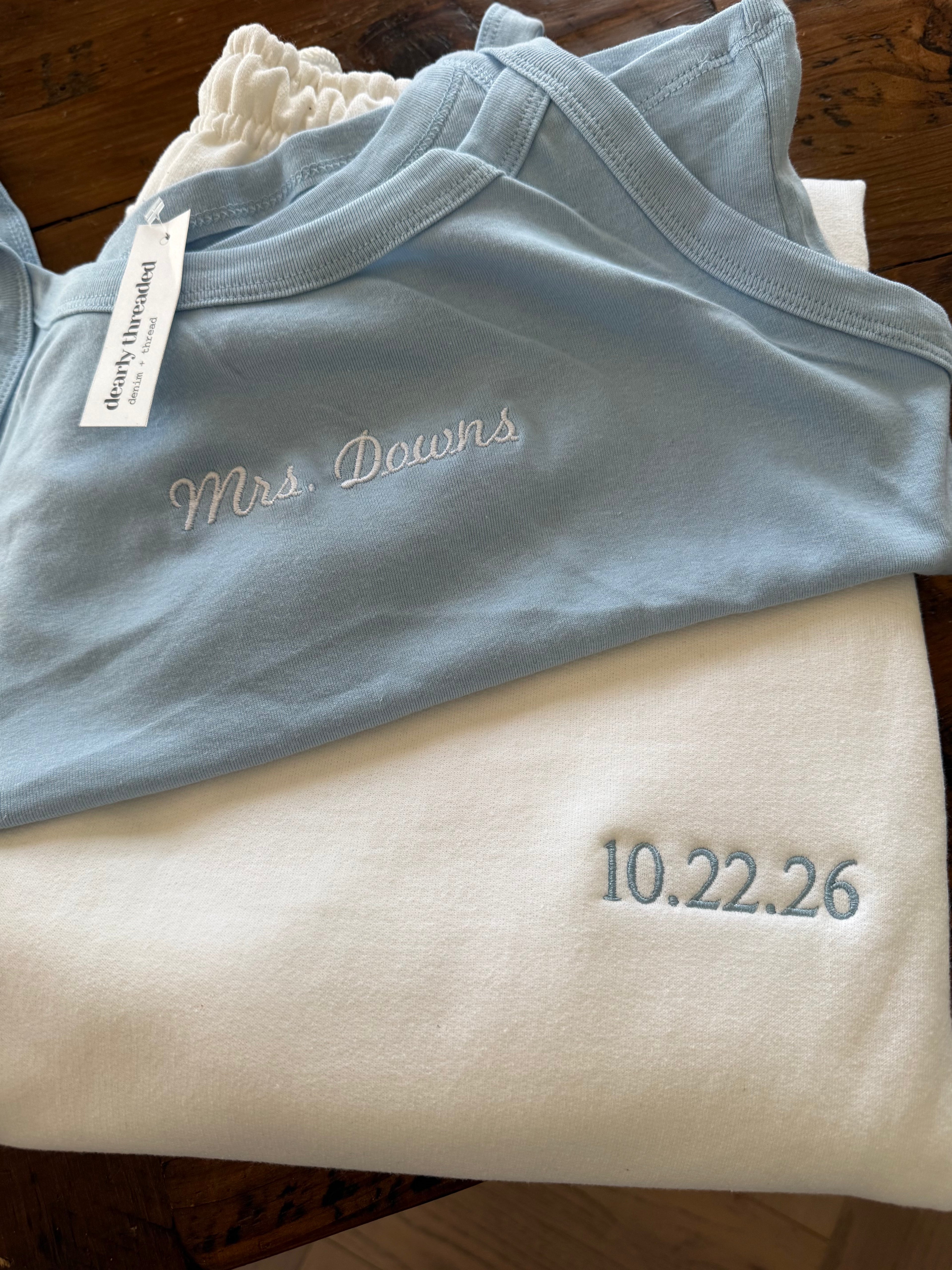 Custom Embroidered Women’s Mrs. Tank and Sweatpants Set