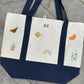 Custom Boater Style Tote With Initials and Icons