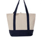Custom Boater Style Tote With Initials and Icons