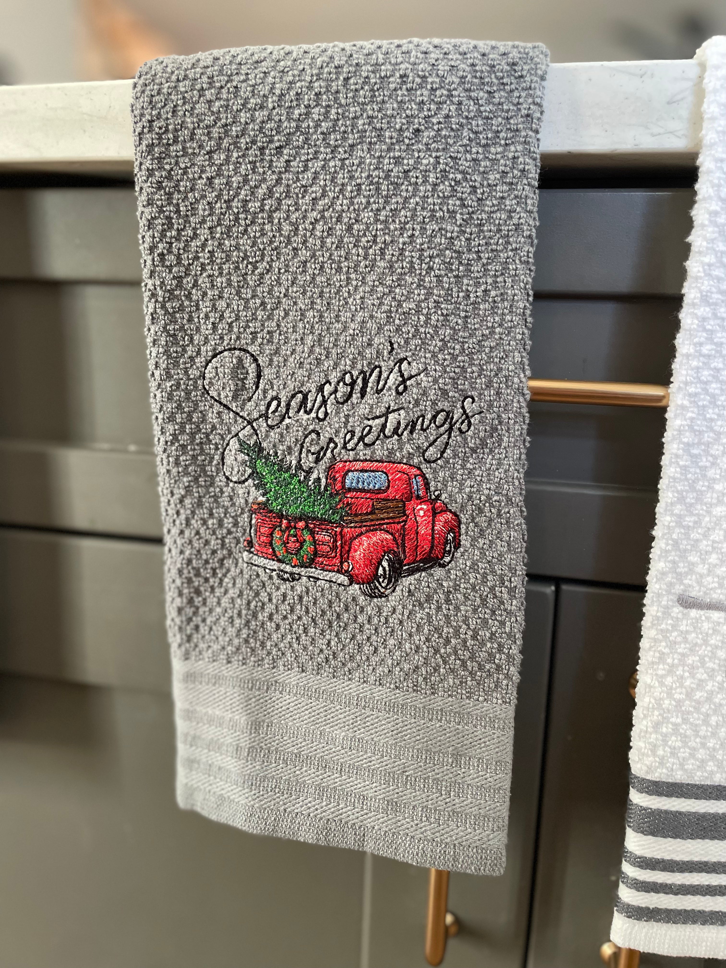 Embroidered Kitchen Towel