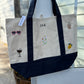 Custom Boater Style Tote With Initials and Icons