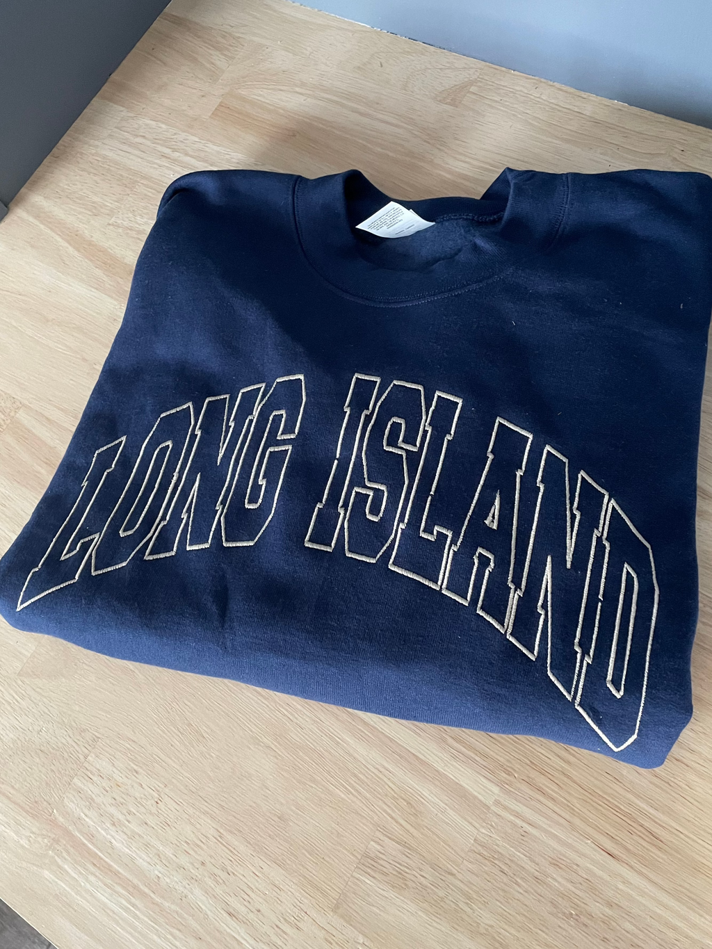 Unisex Long Island Navy Blue Crewneck