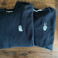 Embroidered Glow in the Dark Ghost or Skull peace Crewneck