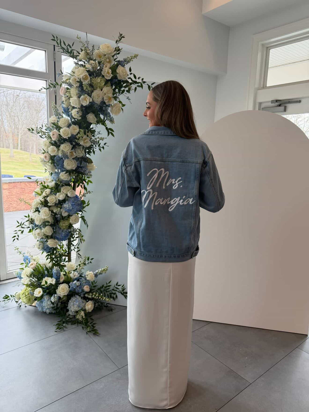Custom Text Women's Relaxed Fit Denim Jacket – Dearly Threaded