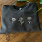 Embroidered Dainty Birth Flower Unisex Crewneck Sweatshirt