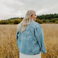 Custom Text Women's Relaxed Fit Denim Jacket