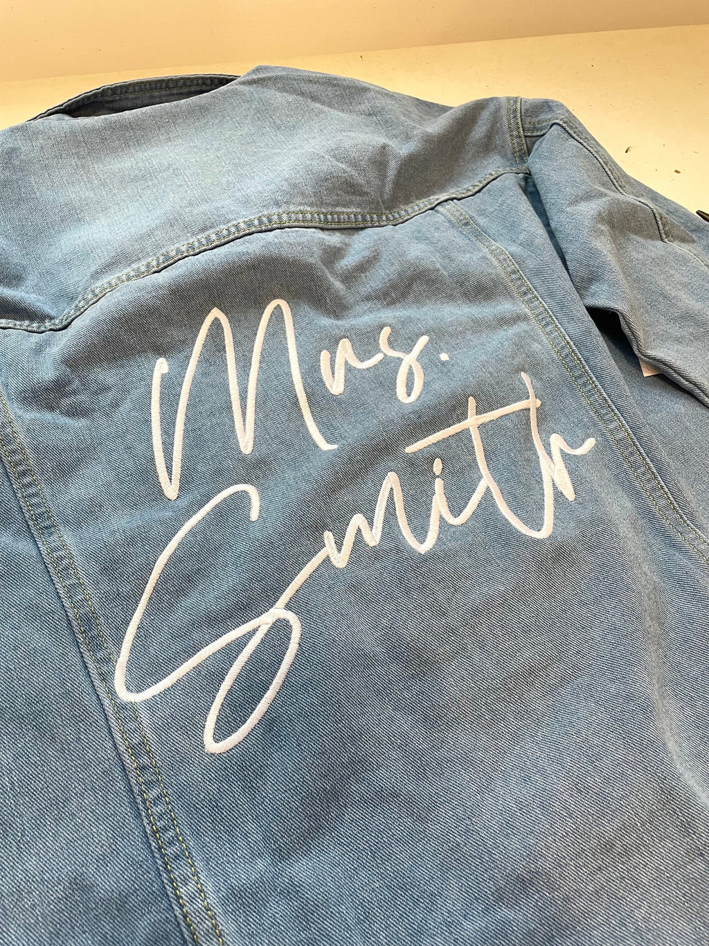 Custom Text Women's Relaxed Fit Denim Jacket