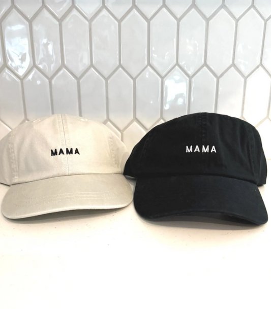 MAMA black or ivory dad hat