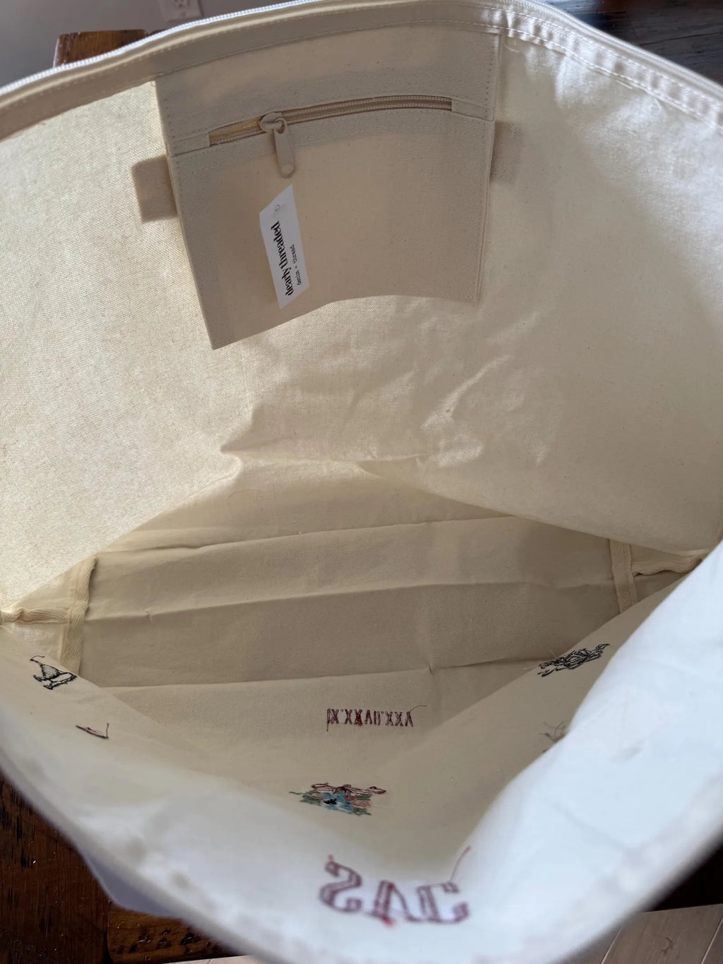 Embroidered Personalized Wedding Weekender Zippered Tote Bag