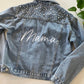 Custom Embroidered Scattered Beaded Pearl Jacket