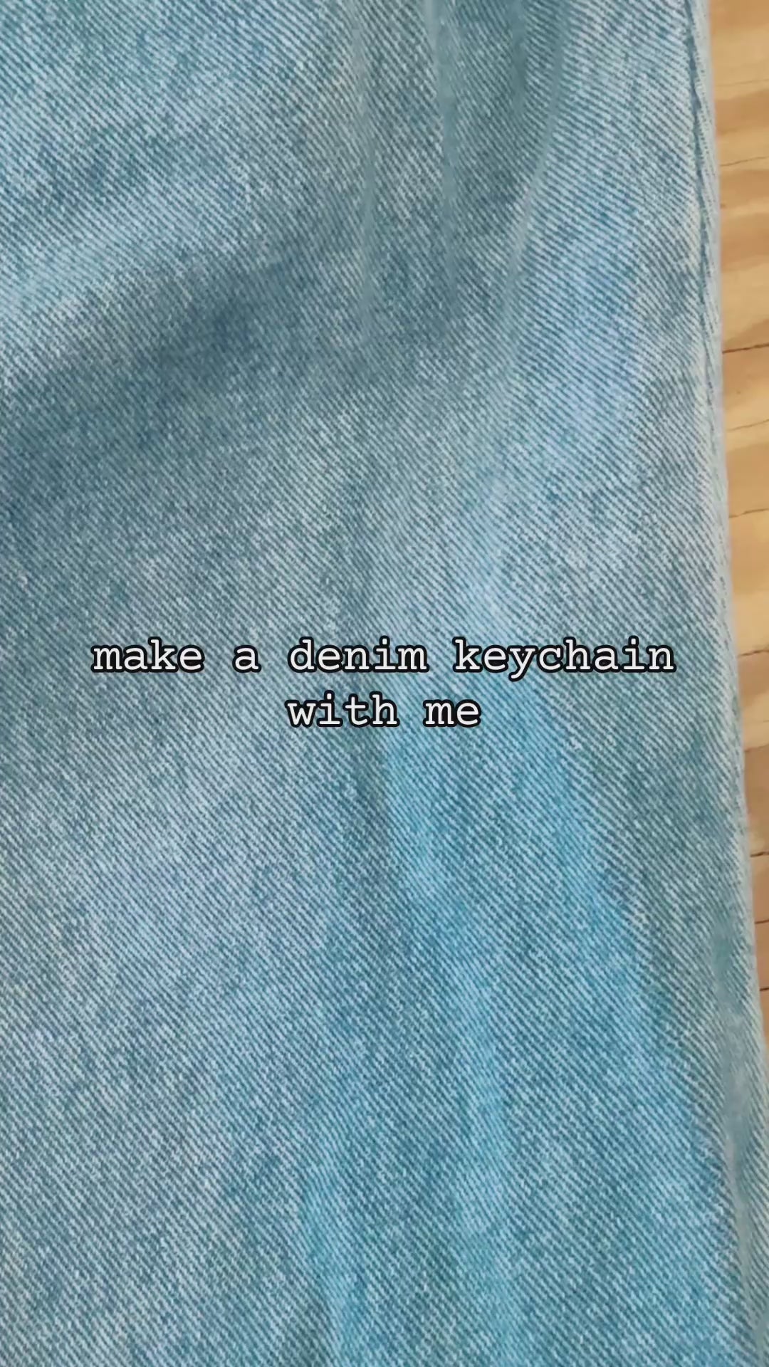 Custom Embroidered Denim Keychain