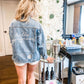 Custom Logo Women's Relaxed Fit Denim Jacket
