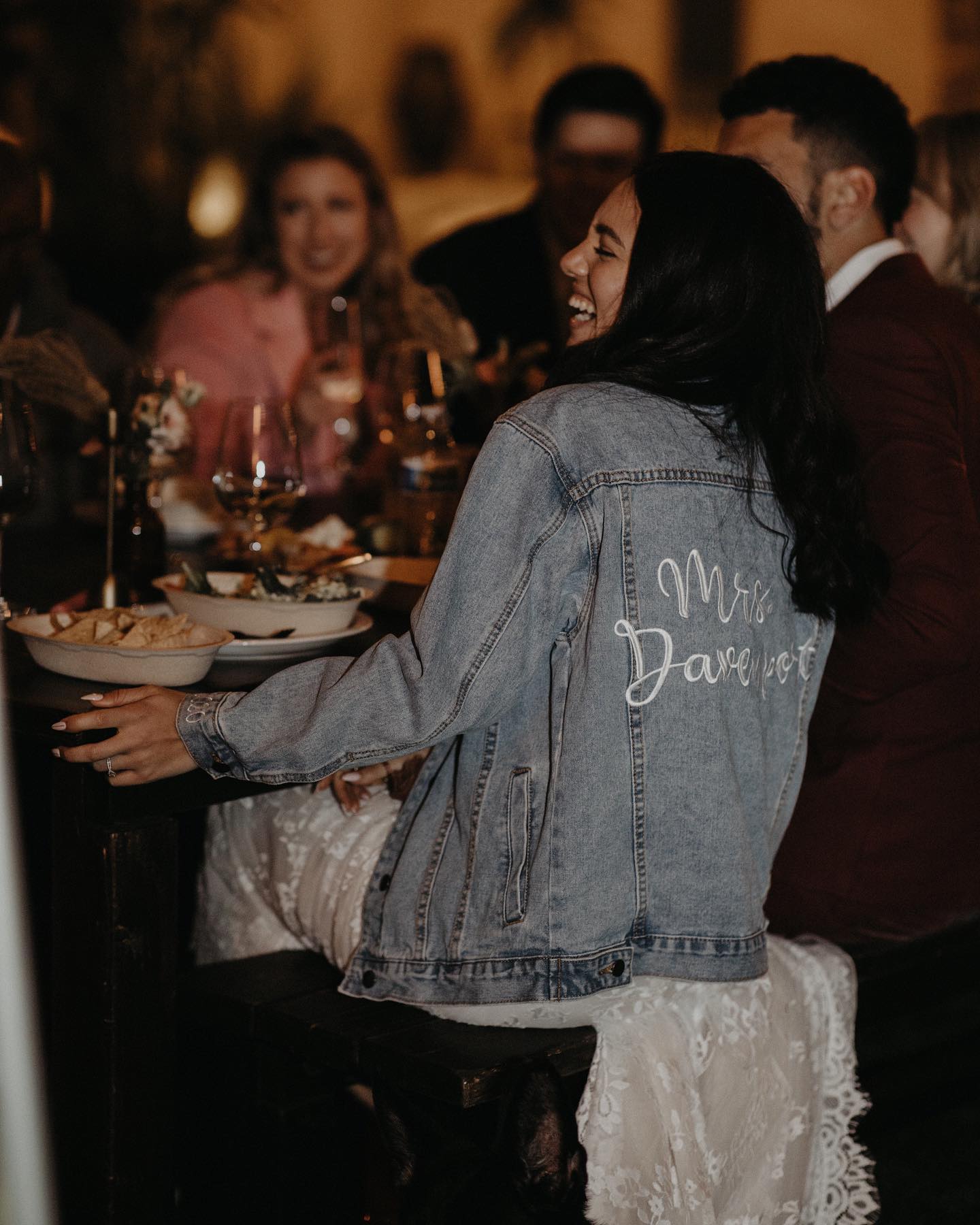 Custom Text Women's Relaxed Fit Denim Jacket