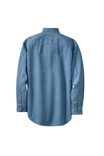 Monogrammed Oversized Denim Shirts