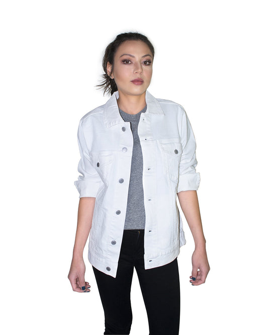 DESIGN DEPOSIT for 1 Custom UNISEX WHITE Denim Jacket