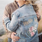DESIGN DEPOSIT for 1 Custom UNISEX LIGHT WASHED Denim Jacket