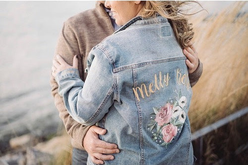 DESIGN DEPOSIT for 1 Custom UNISEX LIGHT WASHED Denim Jacket