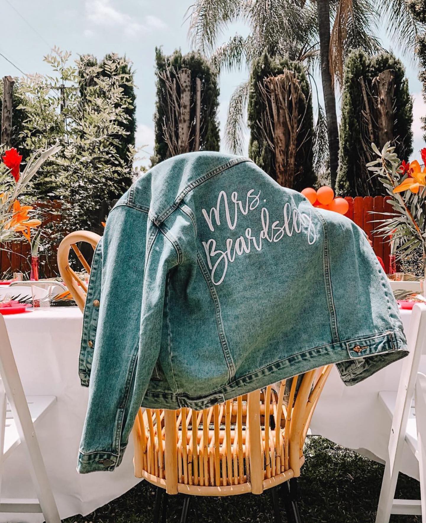 Custom Text Women's Relaxed Fit Denim Jacket