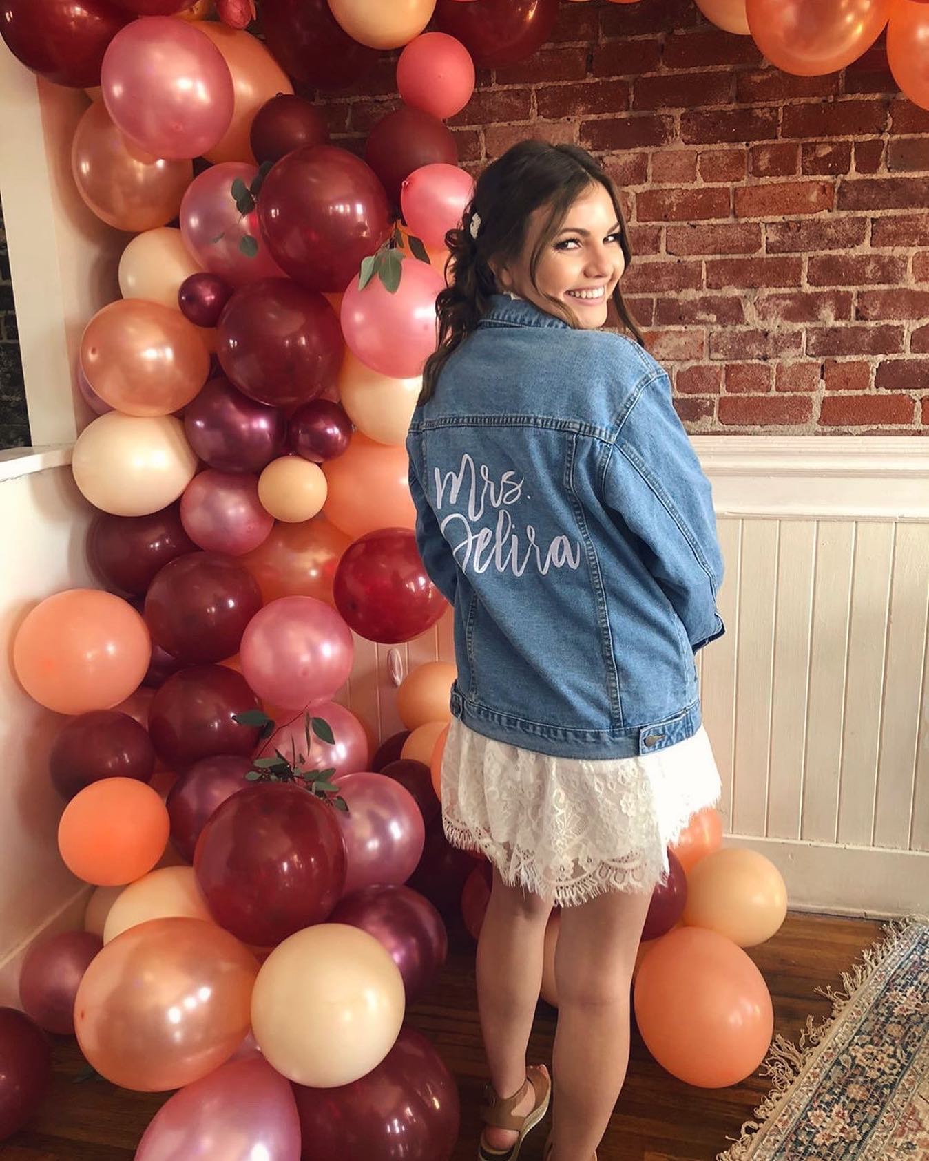 Custom Text Women's Relaxed Fit Denim Jacket