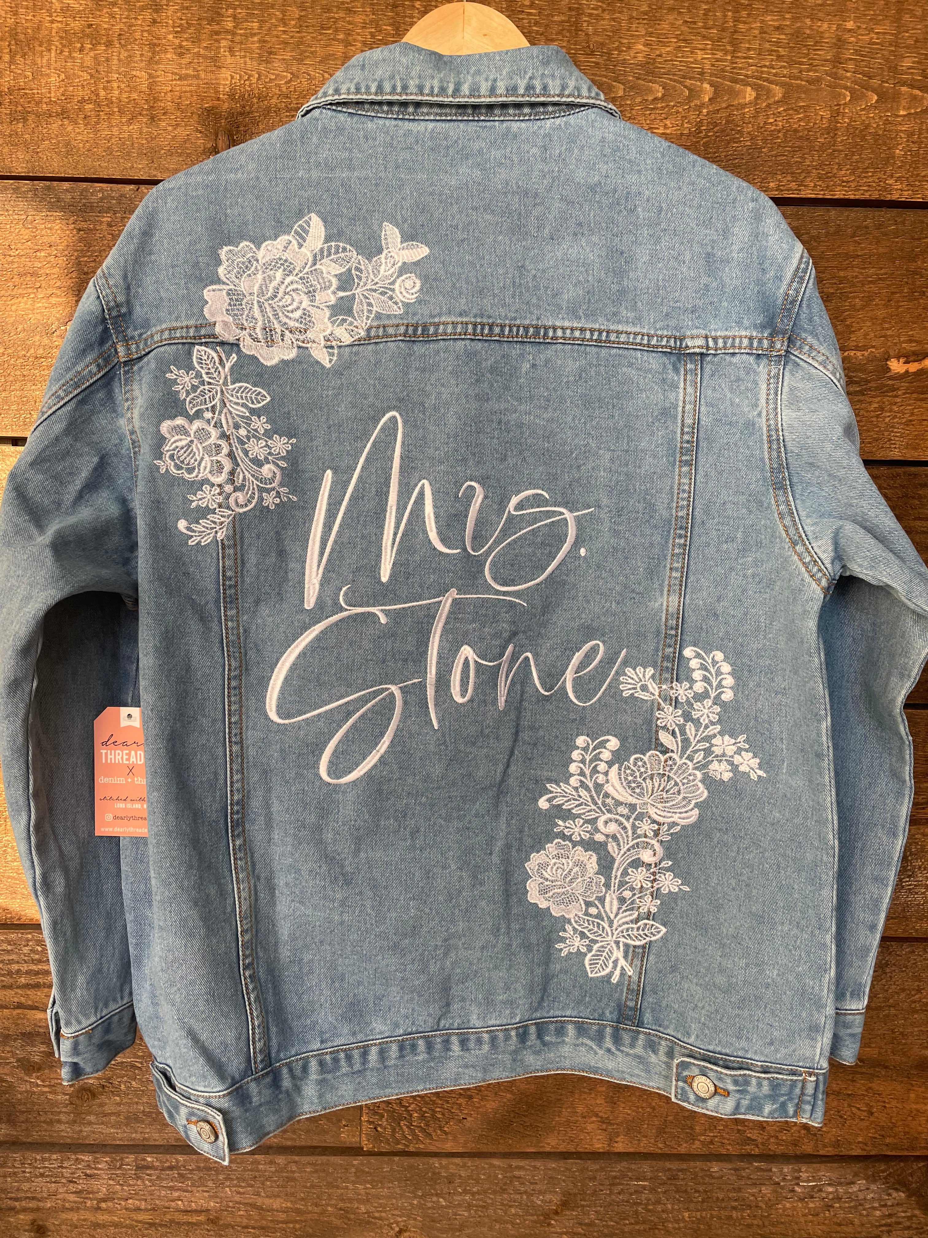 White Lace Women’s Relaxed Fit Denim Jacket