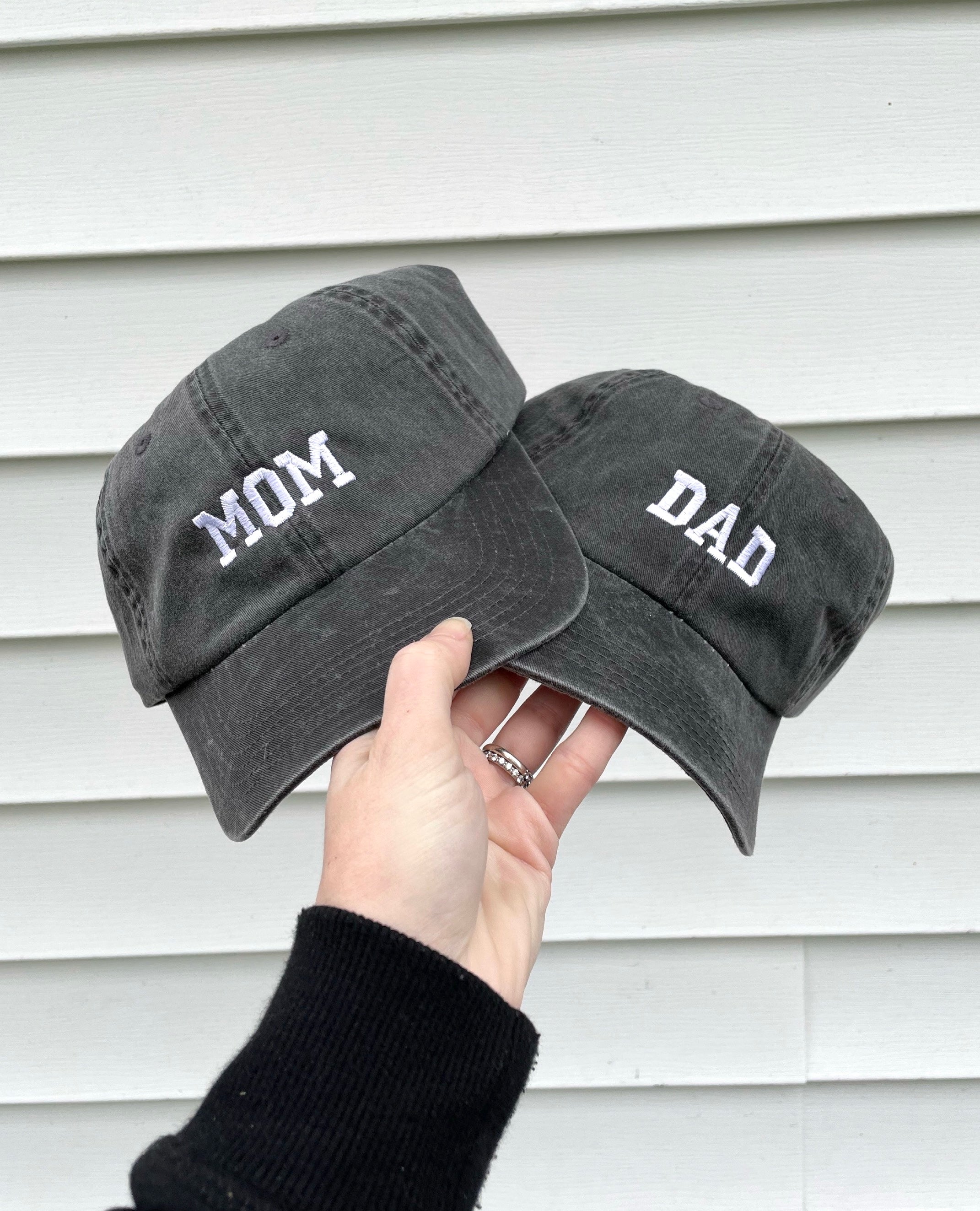 MOM & DAD Unstructured Hat Set
