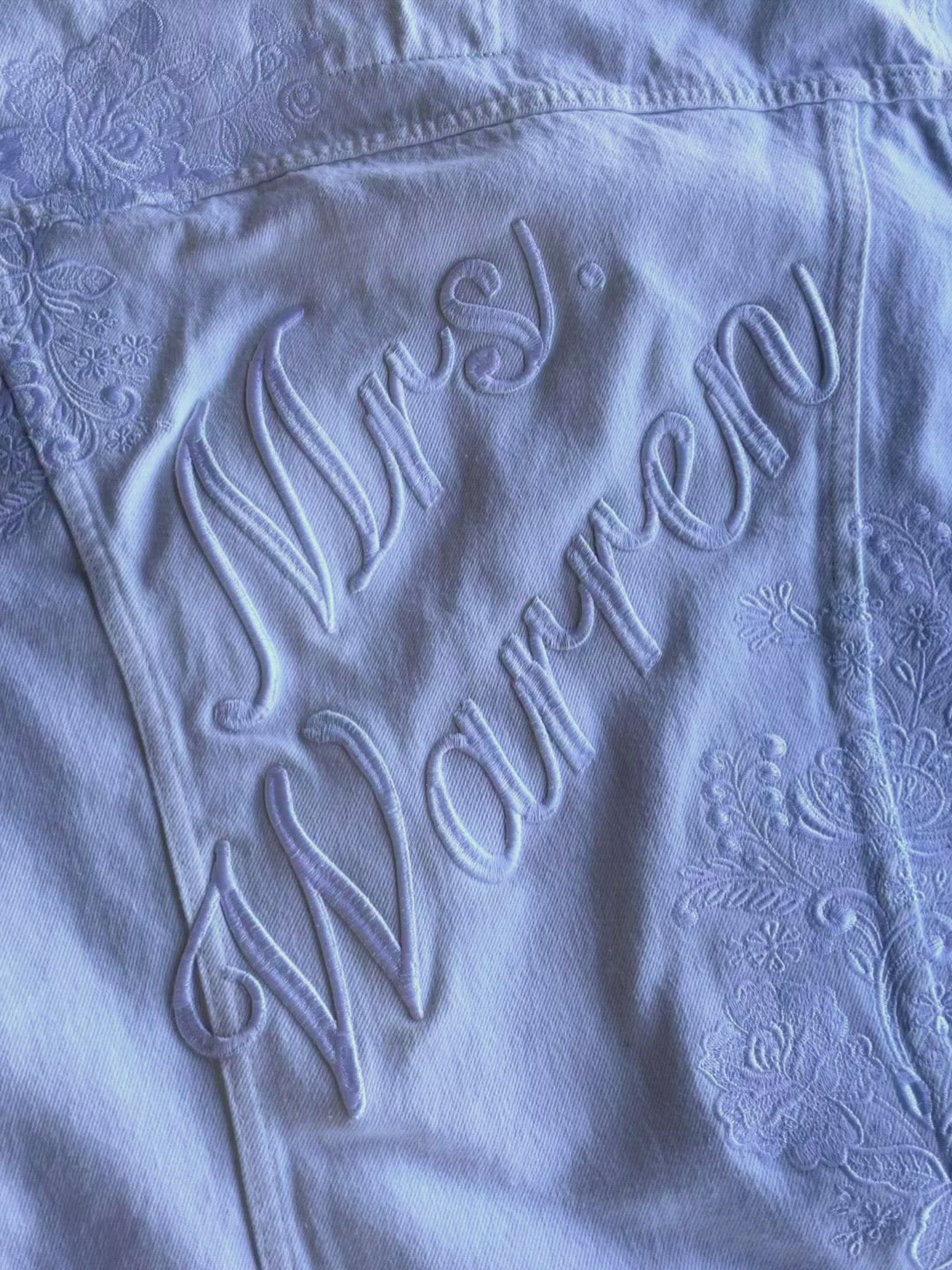 DESIGN DEPOSIT for 1 Custom UNISEX WHITE Denim Jacket