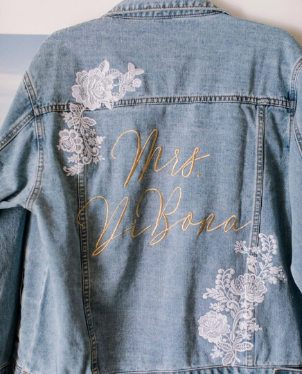 White Lace Women’s Relaxed Fit Denim Jacket