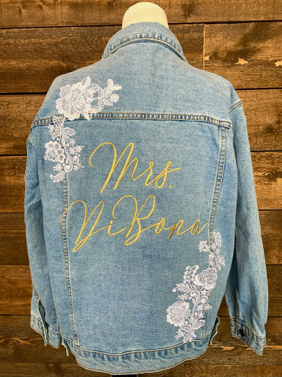 White Lace Women’s Relaxed Fit Denim Jacket