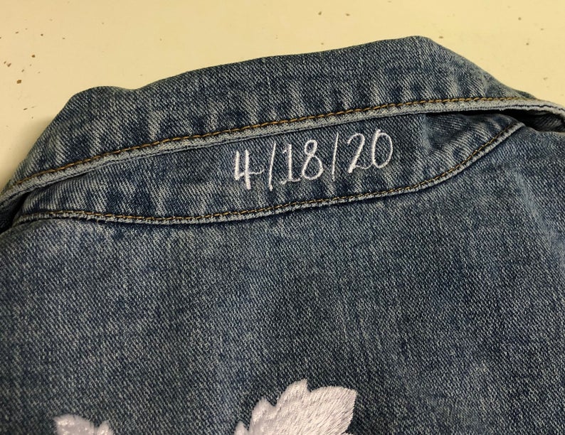 *Add Text To Jacket Cuff Or Under Collar