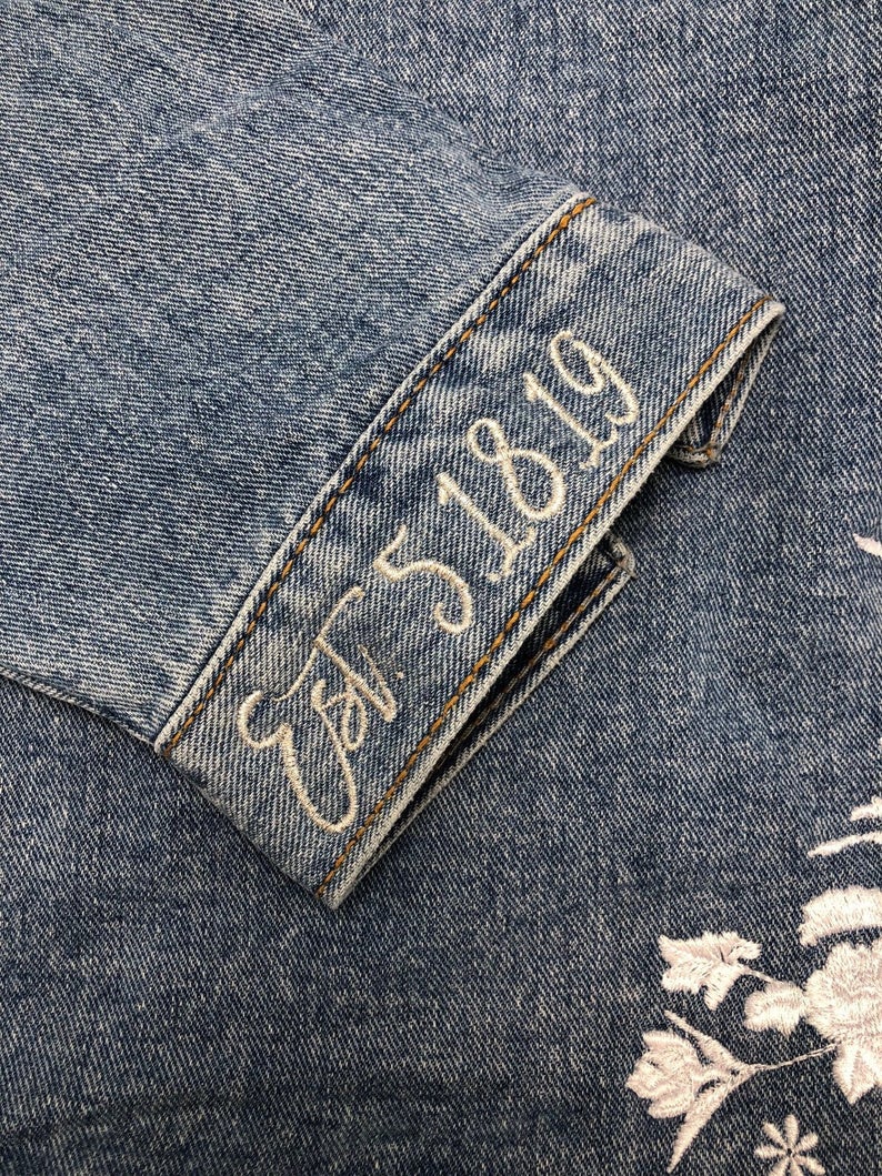 *Add Text To Jacket Cuff Or Under Collar