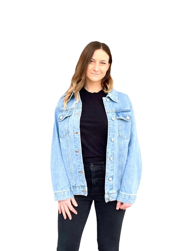 Block Text Name With Script Mrs Women’s Relaxed Fit Denim Jacket