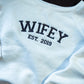 Wifey Est. With Wedding Year Women's Slouchy White Crewneck Sweatshirt