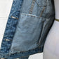 denim + thread 100% cotton women's light washed relaxed fit denim jacket