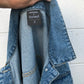 denim + thread 100% cotton women's light washed relaxed fit denim jacket