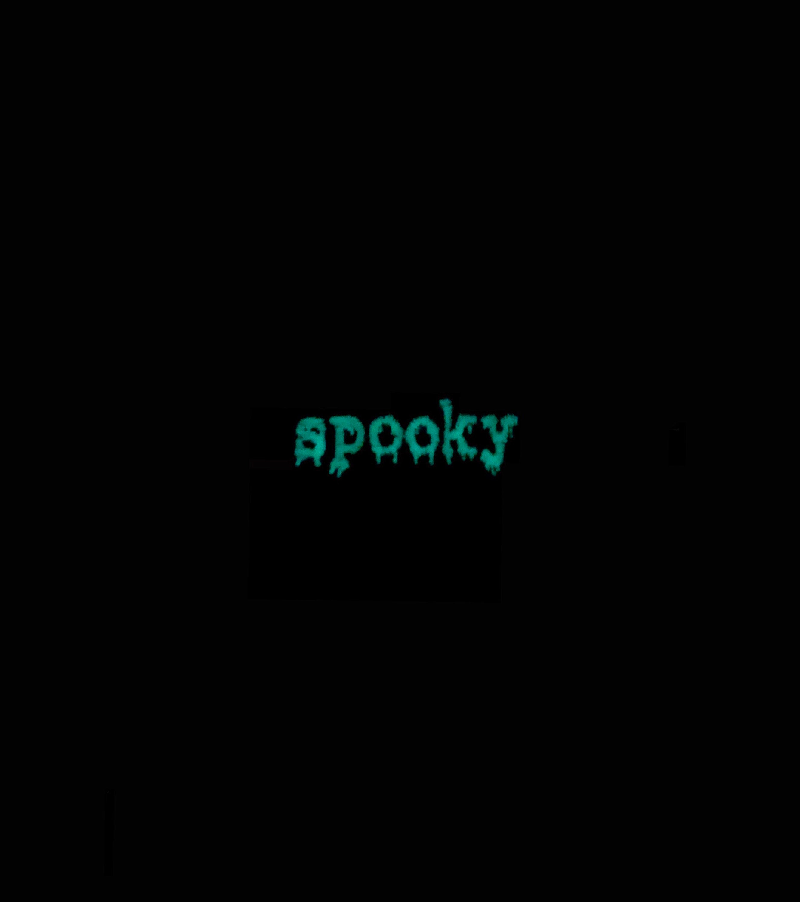 GLOW IN THE DARK spooky Black Dad Hat