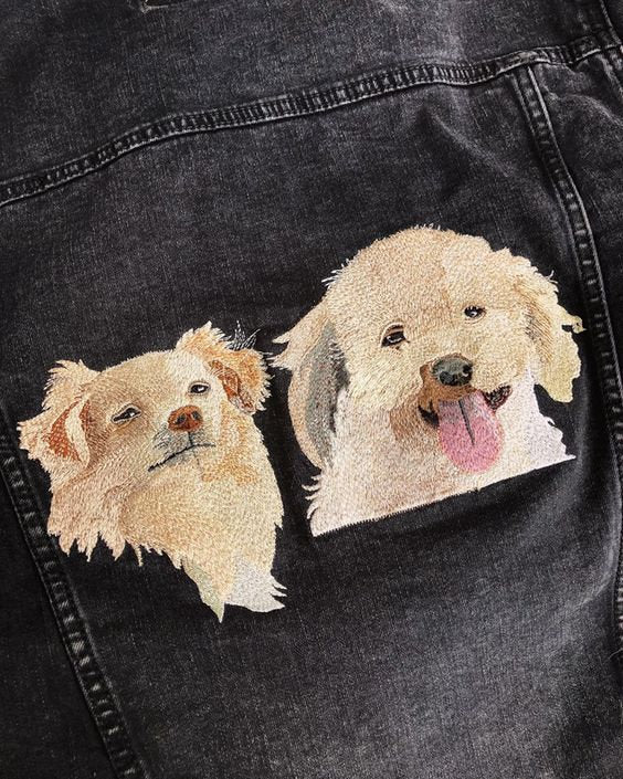 DESIGN DEPOSIT for 1 Custom UNISEX BLACK Denim Jacket