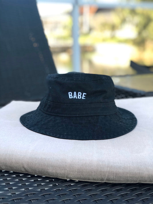BABE Black Bucket Hat