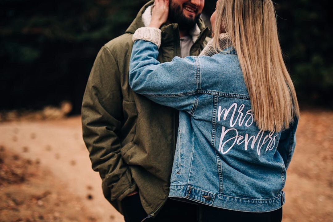 Custom Text Women's Relaxed Fit Denim Jacket